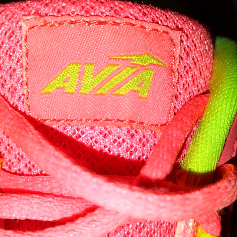 Pink/Salmon Used👣 AVIA Memory Foam Fashion Sneakers Used Flex Sole Color change